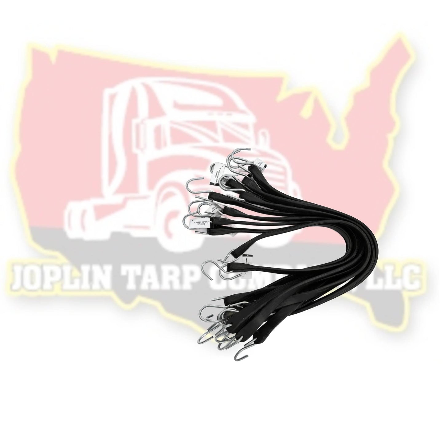 21" Natural Rubber Straps – Heavy-Duty Truck Tarp & Cargo Securement