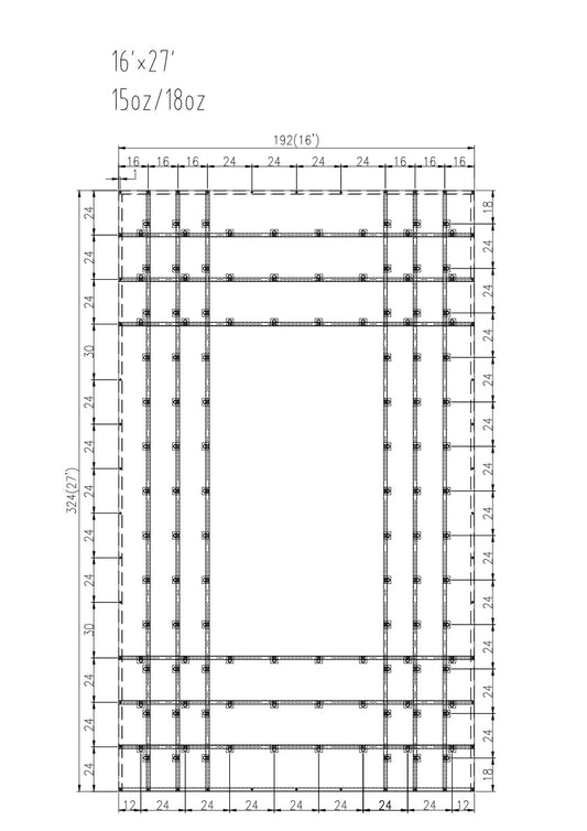 16'x27' Steel Tarp