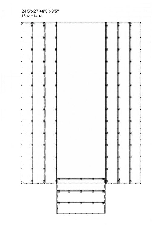 24'5"x27' w/8' Flap