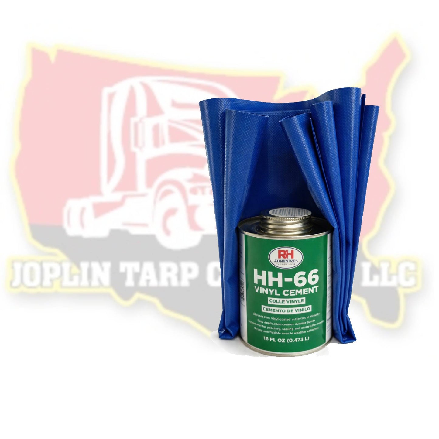 Tarp Repair Kit - HH-66 Vinyl Cement + 1/2 Yard Vinyl