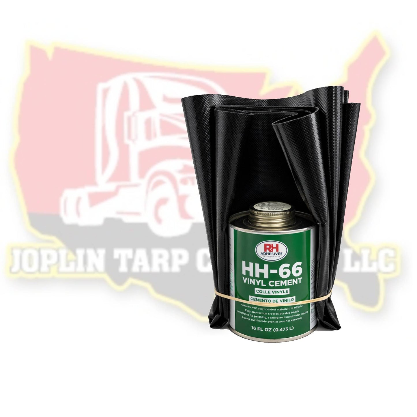 Tarp Repair Kit - HH-66 Vinyl Cement + 1/2 Yard Vinyl