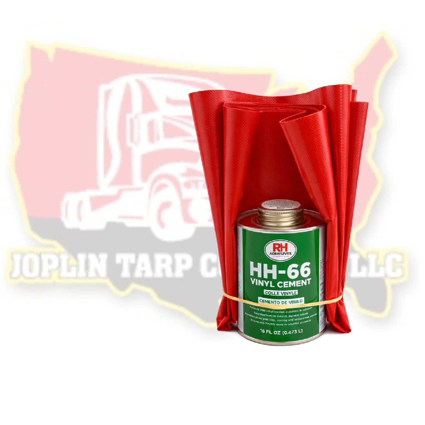 Tarp Repair Kit - HH-66 Vinyl Cement + 1/2 Yard Vinyl